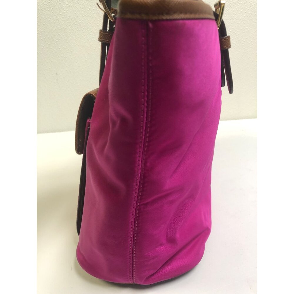 Michael Kors Jet Set Nylon Fuschia Medium Pocket Tote - Picture 4 of 14